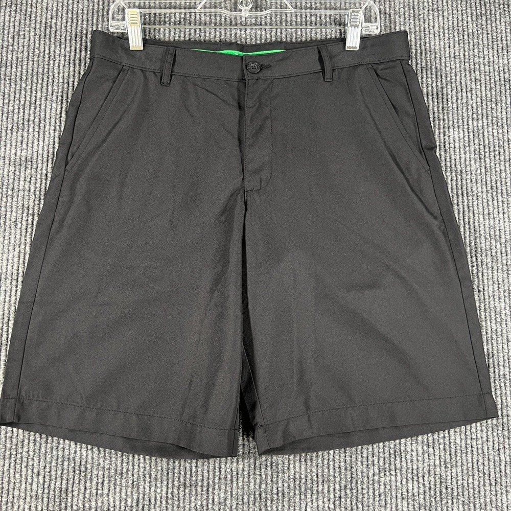 IZOD‎ Shorts Golf Youth Boys Size 18 Husky Solid Black Chino Golf Lightweight